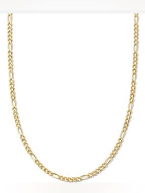18k Gold Platted Figaro Chain Necklace